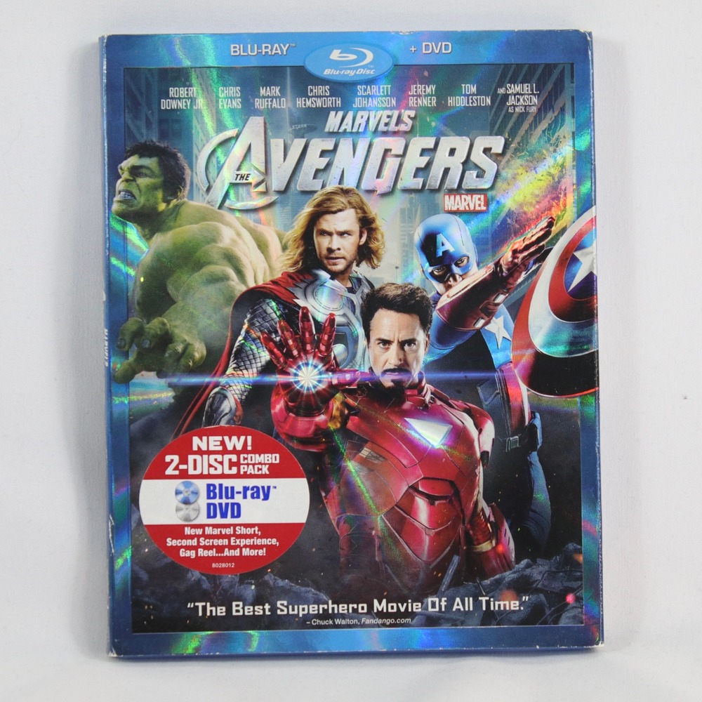 Marvels The Avengers Holographic Slipcover 2-Disc Combo Pack Blu-Ray DVD Movie
